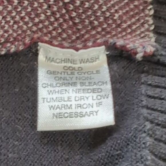 JOE Joseph Abboud Argyle Sweater Mens MEDIUM 1/4 Zip Pullover Long Sleeve Preppy - Picture 4 of 14